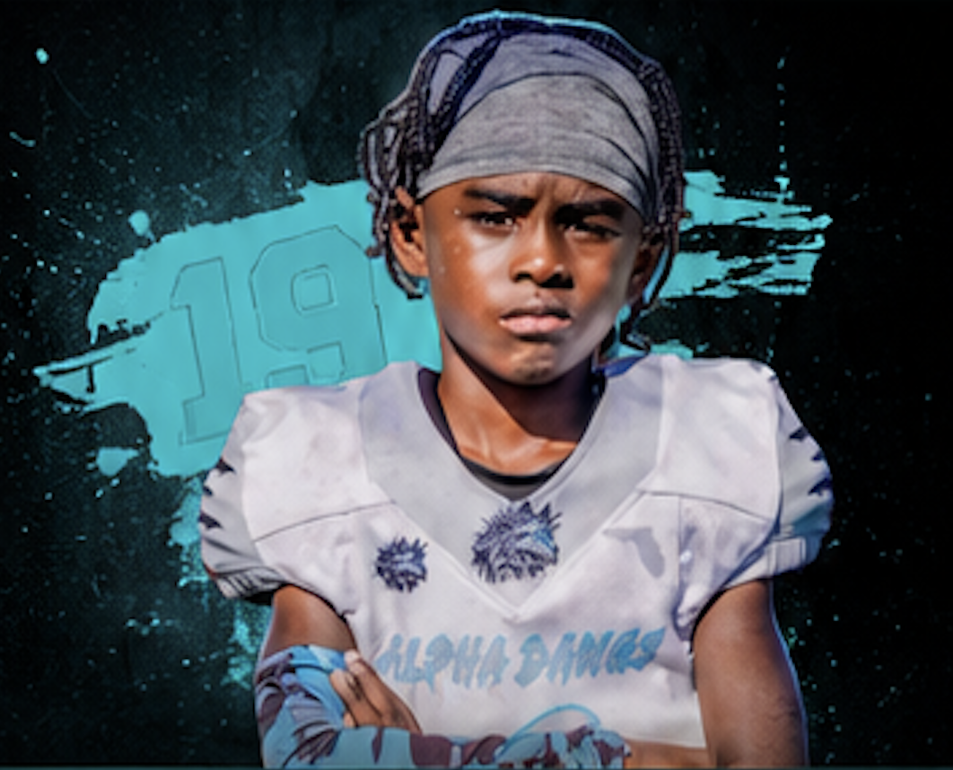 Jace Garcia in football uniform